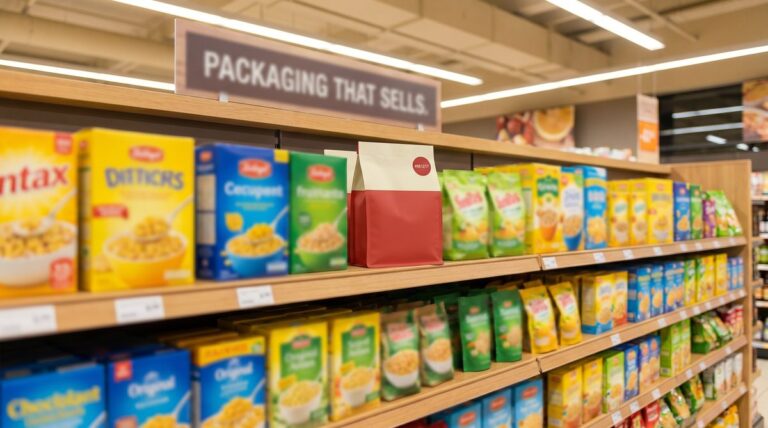 Embalagem que se destaca na gôndola do supermercado
